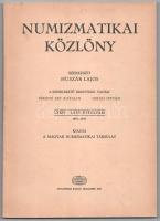 Numizmatikai Közlöny LXXIV-LXXV. évfolyam, 1975-1976. Budapest, Magyar Numizmatikai Társulat.