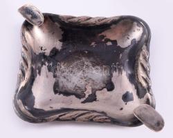 Ezüst (Ag) hamuzó, jelzett, 14x12 cm, nettó 55g