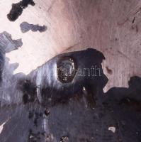 Ezüst (Ag) hamuzó, jelzett, 14x12 cm, nettó 55g