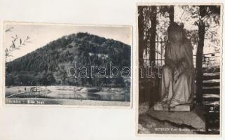Bethlen, Betlen, Beclean; 2 db RÉGI képeslap: Gróf Bethlen síremlék, Bilák hegy / 2 pre-1945 postcards: monument, mountain