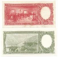 Argentína DN(1960-1962) 10P + DN(1965-1966) 50P T:AU, F szép papír
Argentina ND(1960-1962) 10 Pesos...