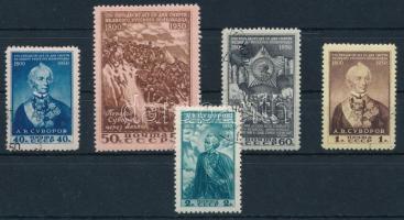 1950 Aleksandr Suvorov sor Mi 1465-1469 (Mi EUR 60.-)