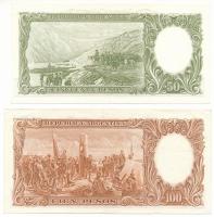 Argentína DN(1968-1969) 50P + DN(1969) 100P T:AU, F szép papír
Argentina ND(1968-1969) 50 Pesos + N...