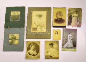 cca 1870-1910 A szegedi Szarvady és Fluck (Fluk) családhoz kapcsolódó fotók, közte Szarvady Lajosné ...