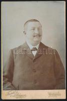 cca 1900 Úr portréja, kabinetfotó Fanto és Steiner gyöngyösi műterméből, 16x10,5 cm
