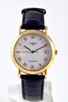 Tissot Automatic arany (Au) tokos karóra, 14K, bőr szíjjal, automata, működik, hibátlan, jelzett, dí...