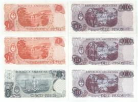 Argentína DN(1970-1976) 1P (2xklf) + 5P + 10P (3xklf) T:AU,XF
Argentina ND(1970-1976) 1 Peso (2xdif...