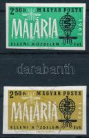1962 A malária elleni küzdelem éve vágott bélyeg + kisívből kivágott bélyeg (ujjlenyomat / fingerprint)