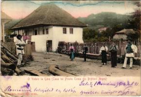 1906 Bucharest, Bukarest, Bucuresti; O Vedere la Téra (Casa lui Preotu Toma din Bratieni Arges). Stengel &amp; Co. (Dresden) / House of the priest (fl)