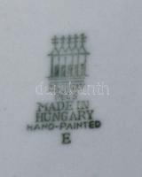 Zsolnay bika, kézzel festett, jelzett, (tervező:Sinkó András), hibátlan, m:15 cm, h:23 cm