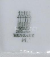 Zsolnay bölcs bagoly, kézzel festett, jelzett, hibátlan, m: 16 cm