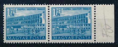 1951 Épületek 1,70Ft ívszéli pár, 1,78 tévnyomattal (12.000)