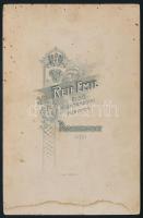 cca 1900 Esküvői fotó, kabinetfotó Reif Emil rimaszombati műterméből (,,Elsö Gömörmegyei fényirda&qu...