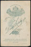 cca 1910 Elegáns társaság csoportképe, keményhátú fotó Divald Károly fia eperjesi műterméből, sarkán...