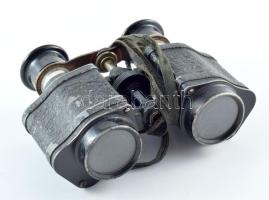 Antik távcső, kopással, jelzés nélkül, 11x14 cm