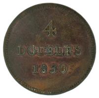 Guernsey 1830 4d Cu T:VF Guernsey 1830 4 Doubles Cu C:VF Krause KM#2