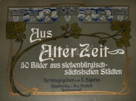 cca 1910 Sigerius, Emil: Siebenbürgisch-sächsische Burgen und Kirchenkastelle, 39 tábla szász-erdélyi várakkal és templomokkal, feliratozva 33x25 cm festett egészvászon kötésben. 52 táblával lenne teljes / 39 pages of Sayon Transylvanian castles and churches in 52 would be complete