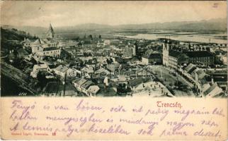 Trencsén, Trencín; látkép. Gansel Lipót 12. / general view (EK)