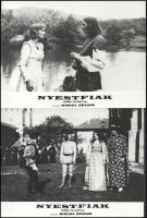 cca 1989 előtt készült, "Nyestfiak" című román film jelenetei és szereplői, 19 db vintage ...