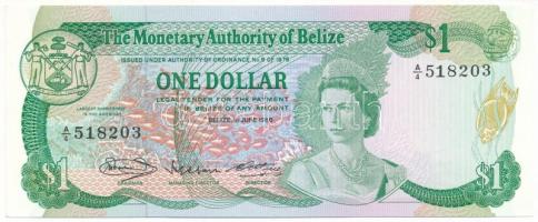 Belize 1980. 1$ "II. Erzsébet", "A/4 518203" T:AU Belize 1980. 1 Dollar "Elizabeth II", "A/4 518203" C:AU Krause P#38