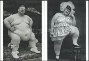 cca 1910 "Svédasztalos vendéglőt kereső páros", 2 db modern nagyítás, jelzés nélkül, 21x15 cm