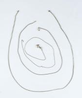 Vegyes sokdarabos ezüst (Ag) ékszer tétel, zömmel jelzett, 1-1 sérült, nettó 34g