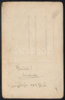 1924 Salgótarján, amatőr fényképész saját magáról (tükörből) készített felvétele, fotólap, szecesszi...