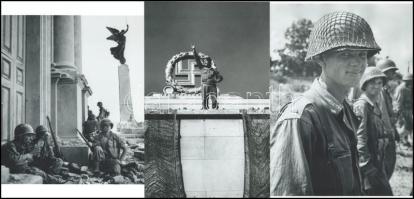 cca 1946 előtt, Robert Capa (1913-1954) (eredeti neve Friedmann Endre) magyar - francia fotóriporter felvételei, 3 db modern nagyítás, jelzés nélkül, a néhai Fotó újság archívumából, 21x15 cm