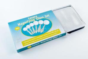 6 darabos exkluzív nagyító készlet, eredeti dobozában