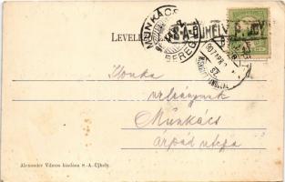 1907 Nagykövesd, Velky Kamenec; Rákóczy várrom. Alexander Vilmos kiadása / castle ruins + " BUD...