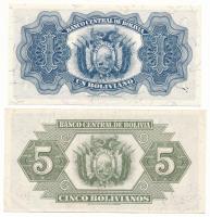 Bolívia 1928. 1B fekete "EMISION 1952" felülbélyegzéssel + 5B T:AU
Bolivia 1928. 1 Bolivi...