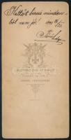 1893 Katonatiszt köpenyben, keményhátú fotó Rupprecht Mihály cs. és kir. udvari fényképész (Sopron) ...