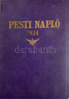 1934 A Pesti Napló c. lap képes magazinjának majdnem teljes évfolyama bekötve. A kötés kissé szétesett. Első szám hiányzik Nagyon gazdag képanyaggal.