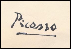 Picasso jelzéssel: Tanulmányok. Tus, papír. 29,5x21 cm