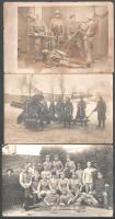 I Vh. katonai csoportkép fotólap 3 db