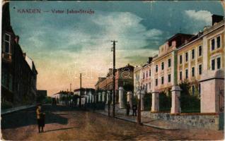 Kadan, Kaaden (Cheb, Eger); Vater Jahn-Strasse. Verlag Karl Köhler / street (worn corners)