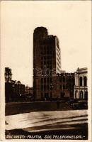 Bucharest, Bukarest, Bucuresti, Bucuresci; Palatul Soc. Telefoanelor / The Palace of Telephones, automobiles. photo (EK)
