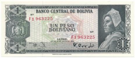 Bolívia 1962. 1BOP "F1 963225" T:UNC,AU
Bolivia 1962. 1 Peso Boliviano "F1 963225&qu...