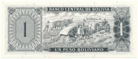 Bolívia 1962. 1BOP "F1 963225" T:UNC,AU
Bolivia 1962. 1 Peso Boliviano "F1 963225&qu...