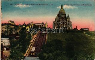 Paris, Le Sacre Coeur de Montmartre, Funiculaire / funicular, basilica (cut)