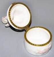 Angyalka figurás ékszertartó edény, jelzés nélkül, hibátlan, m: 11 cm