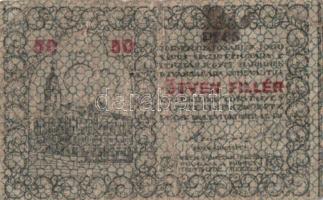 Pécs 1919. 50f (2x) + 50f 8. kiadás (3x) T:III,IV