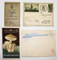 Egy doboznyi papírrégiség, vegyes iratok, Malév, okmányok, reklám, némi filatélia