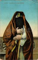 Egypt, Costume of an Arab woman / costume de femme arabe / Arabian woman in folk costume (EB)