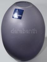 Leonardo modernista savmaratott lila váza, jelzett, hibátlan, m: 12 cm