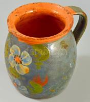 Tejes edény. Hódmezővásárhely, cca 19. sz. második fele, mázhibákkal, m: 12,5 cm
