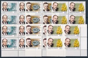 2003 Jeles magyarok 8 db sor négyestömbökben, benne a visszavont Soó Rezső bélyeg is