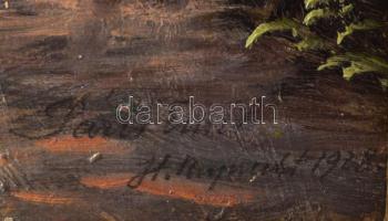 Páris Emil jelzéssel: Hangulatos táj, 1928. Olaj, karton. 33×26 cm. Dekoratív fakeretben