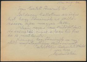 1940 Tábori posta levelezőlap / Field postcard "M. KIR. MÁRIA TERÉZIA 1. HONVÉD GYALOGEZRED&quo...
