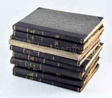 cca 1904-1942 Nagy jogi folyóirat tétel: Igazságügyi javaslatok tára (12 kötet) és Igazságügyi közlö...